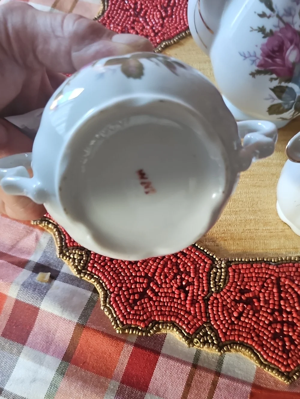 1960 Moss Rose Tea Set Vintage Floral Porcelain Tea Set -